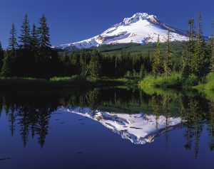 Reflective lake in Oregon